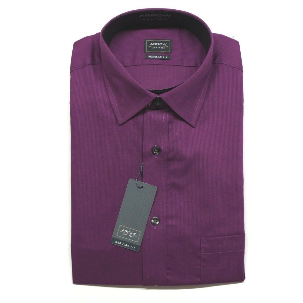 Arrow Dress Shirt Deep Purple - XL 17-17.5, 36/37